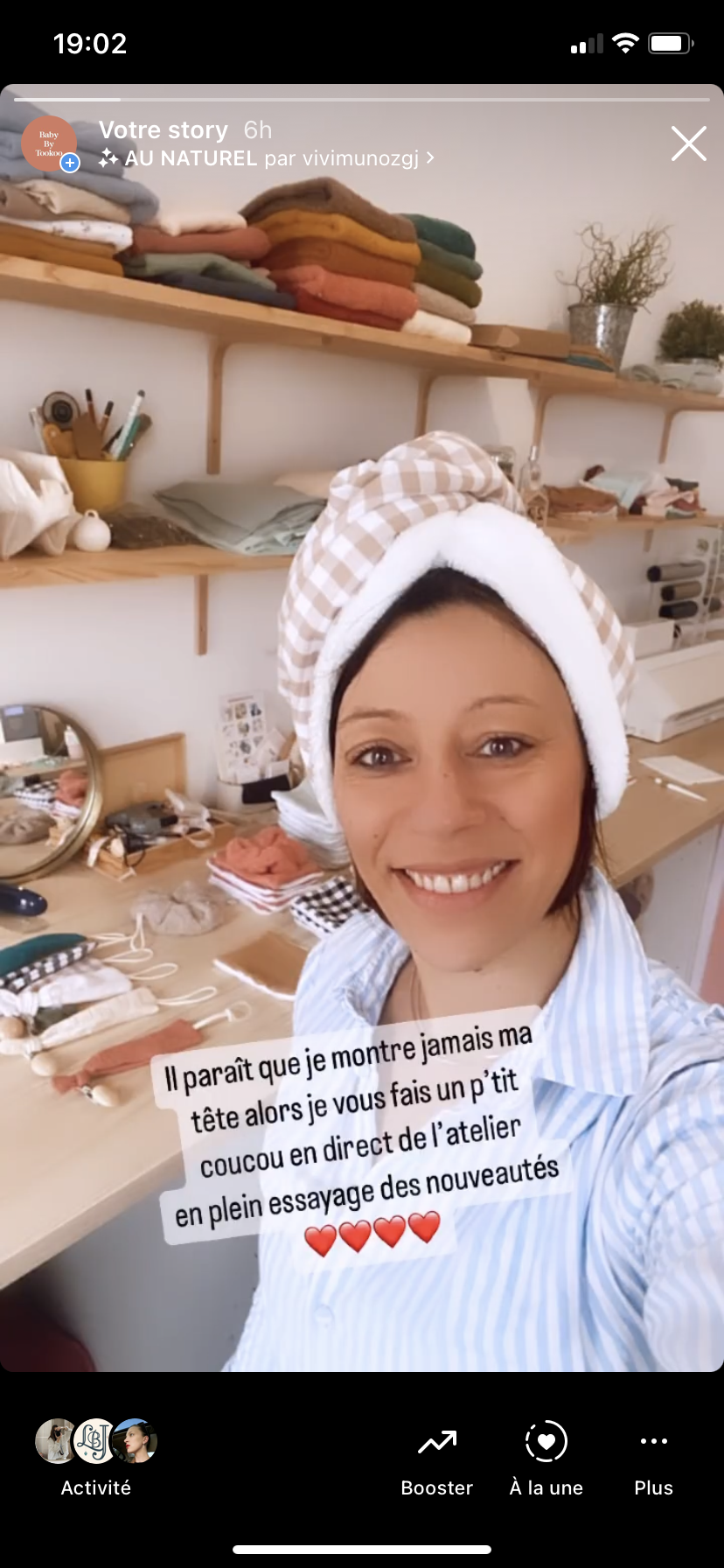 SERVIETTE SECHE CHEVEUX EPONGE BAMBOU