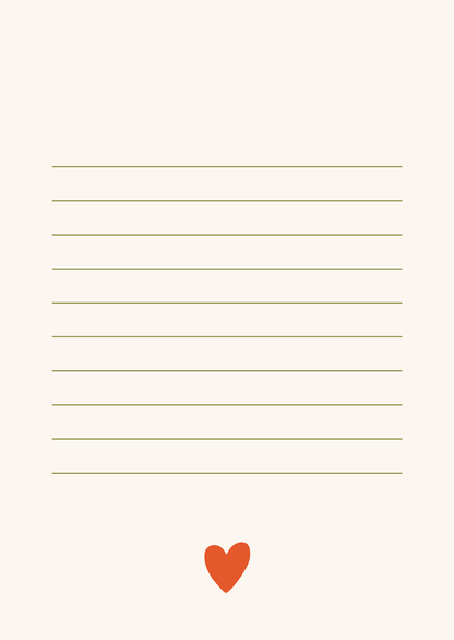 Lot de 6 Cartes de Remerciement à Imprimer - Maîtresse, Maître, ATSEM, Nounou (PDF) - Coeur